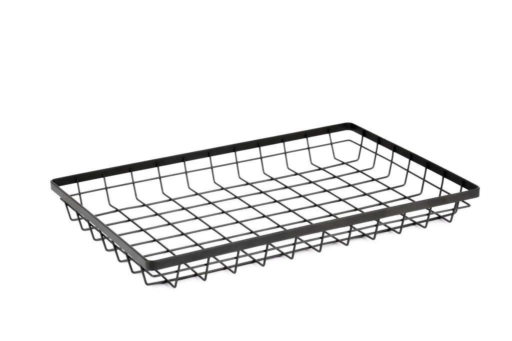 Cesta de alambre de metal rectangular
