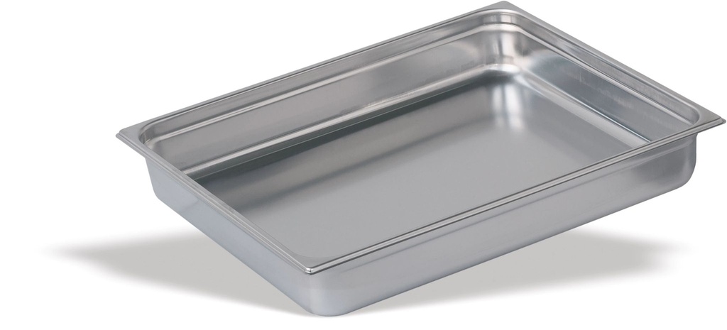 Cubeta Gastronorm GN PRO con fondo difusor de acero inoxidable 18/10 de tamaño 1/1 y 150 mm de profundidad