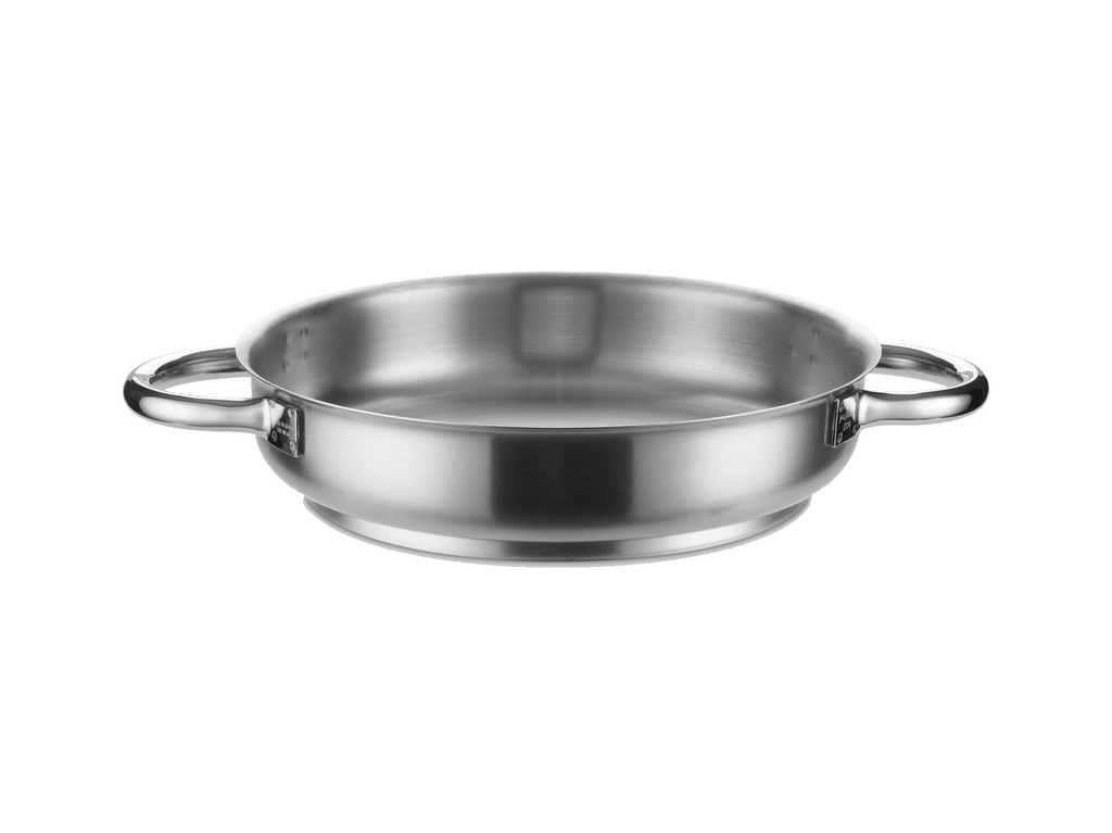 Paellera sin tapa Top Line de 32 centímetros de acero inoxidable listo para inducción en acabado satinado