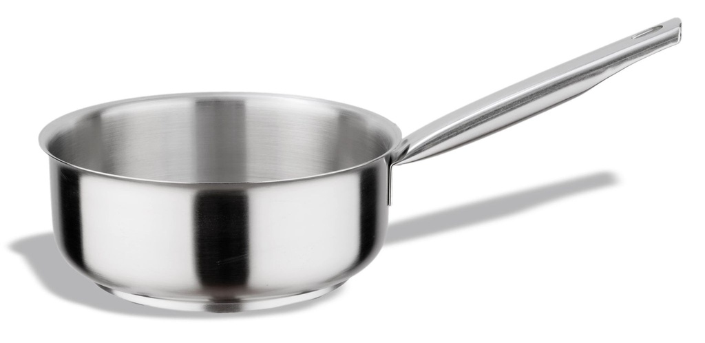Cazo recto bajo Inox-Pro 24 centímetros listo para la inducción en acabado satinado