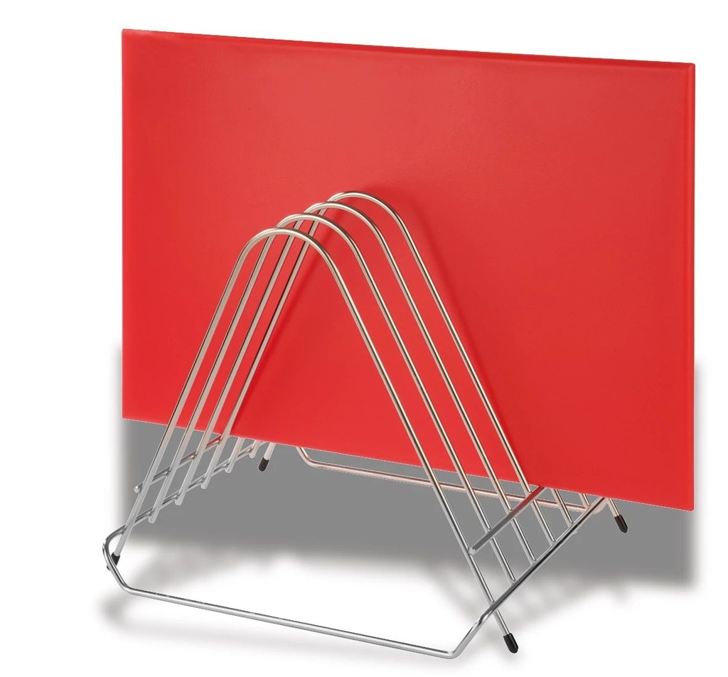 Soporte de acero inoxidable para tapas o tablas de corte