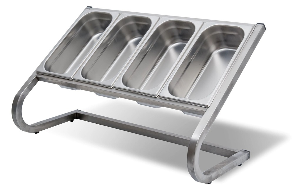[P80720] Soporte para 4 cubetas GN 1/3