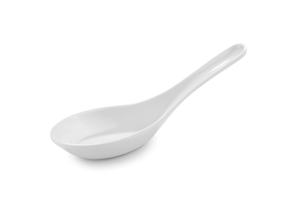 Cuchara de aperitivo 145 x 45 mm melamina en blanco