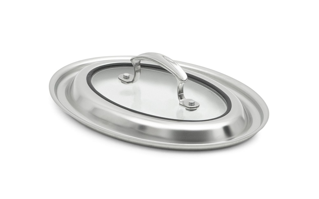 Tapa de vidrio Miramar® para sartén de alimentos ovalado au gratin de 10 pulgadas