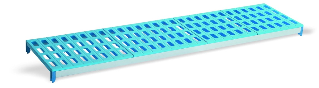 [P7583] Estante de 1530 x 385 mm de polipropileno azul para Estanterías modulares