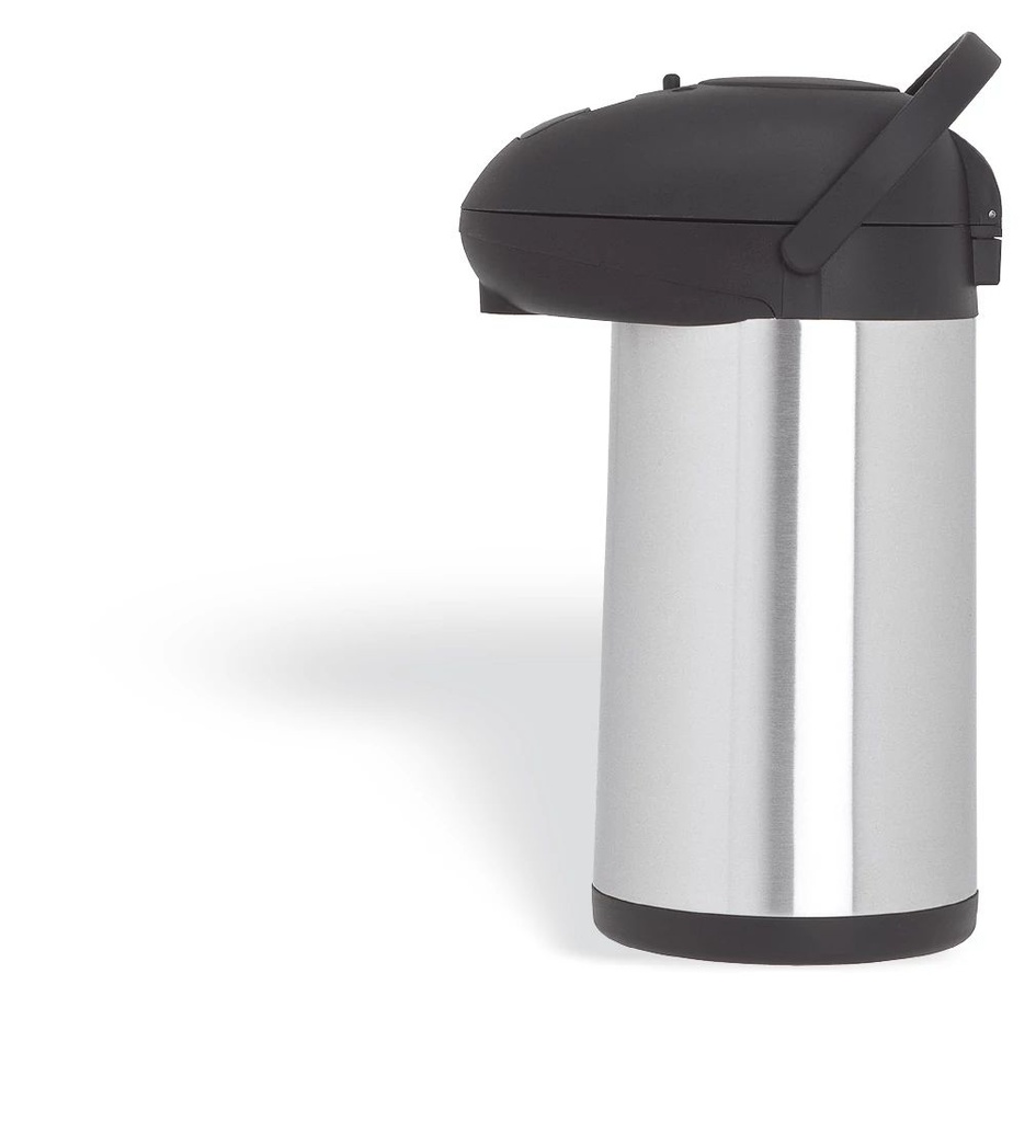 Termo con dosificador de acero inoxidable de 3 litros con tapa negra