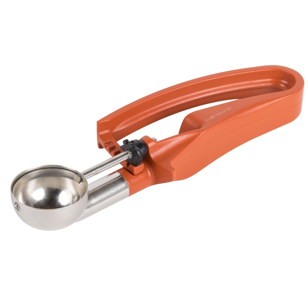 Porcionador apretable de 19 ml con mango terracota