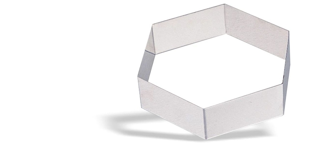 Molde hexagonal de 24 centímetros de acero inoxidable