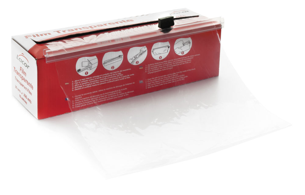[11430] BOBINA FILM TRANSPARENTE 45CMX300MTS 10u
