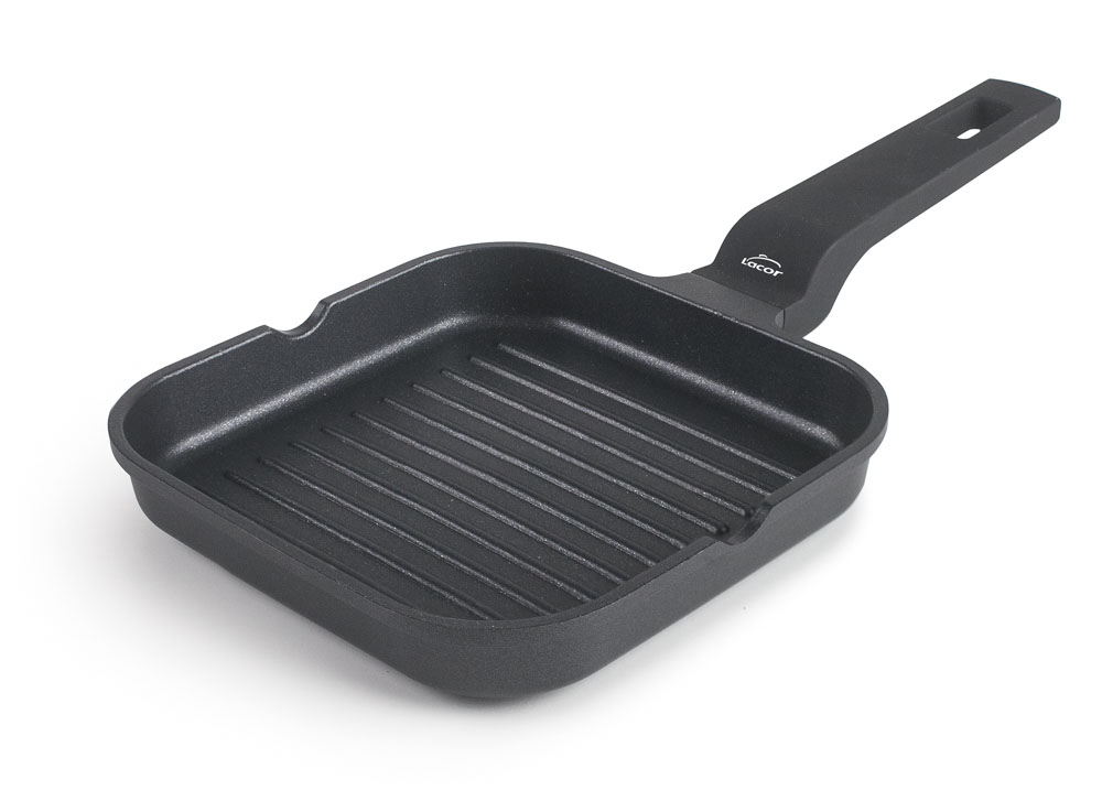 SARTEN GRILL MINI ALUM. FUND 14X14CM