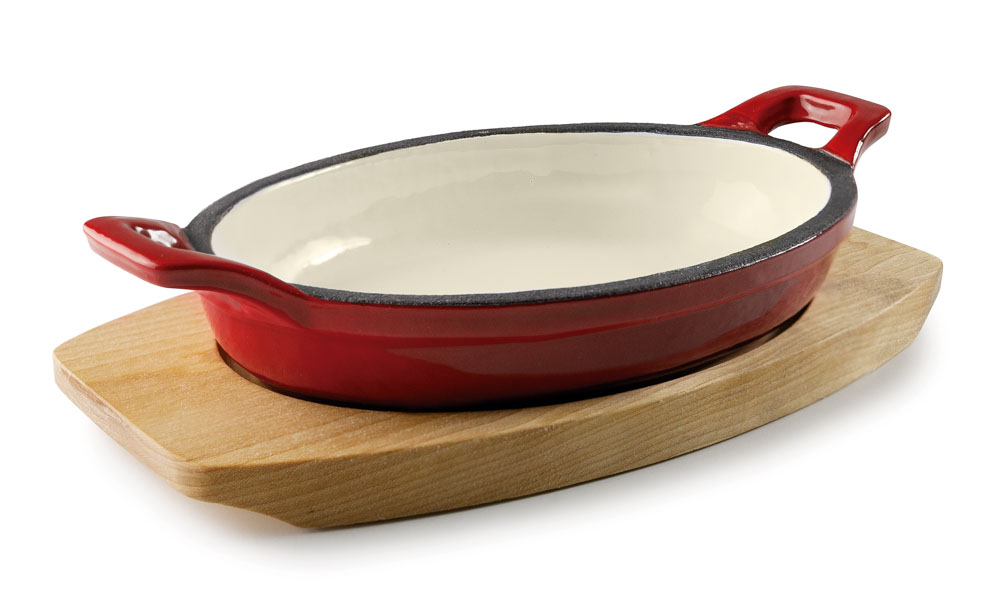 CACEROLA OVAL MAGMA RED 21.7X15 CM
