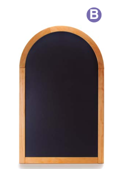 [39163] PIZARRA MENU 50X80 CM SEMICIRCULO