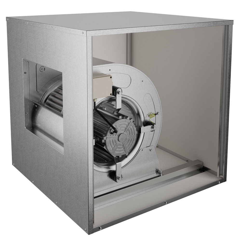 Ventilador centrifuga con caja