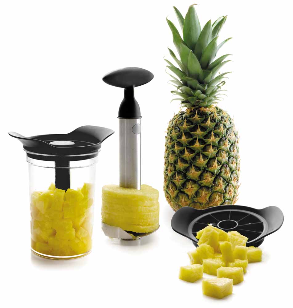 JUEGO CORTADOR-PELADOR PIÑA CON BOTE