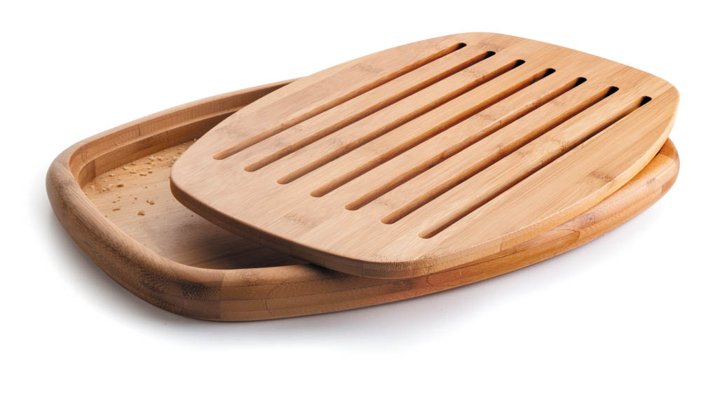 TABLA CORTE PAN OVAL BAMBU 40X27X3 CM