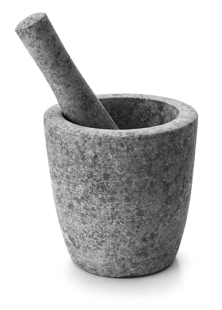 MORTERO CON MANO DE GRANITO 12X8 CMS