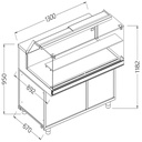 Banco vitrina refrigerado, EN & GN, cristal bajo, estático, sin reserva