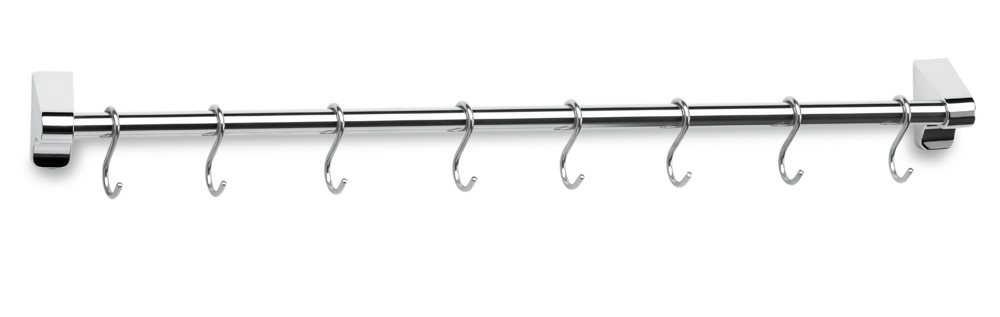 COLGADOR  BARRA 100 CM 12 GANCHOS 18/10