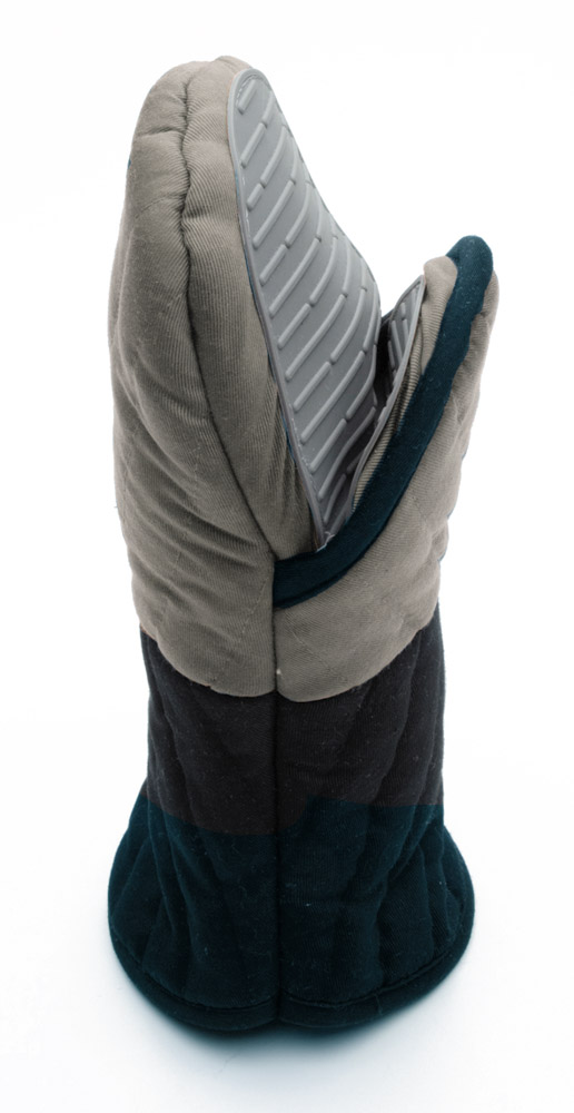 GUANTE COCINA TEXTIL+SILICONA GRIS 32 CM