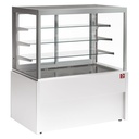 Banco vitrina panorámica, ventilado, 4 niveles, sin reserva - BLANCO