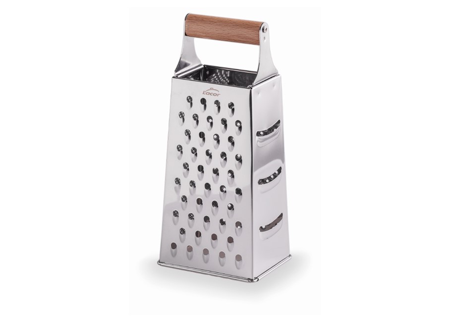 [61364] RALLADOR 4 CARAS INOX CON MANGO MADERA