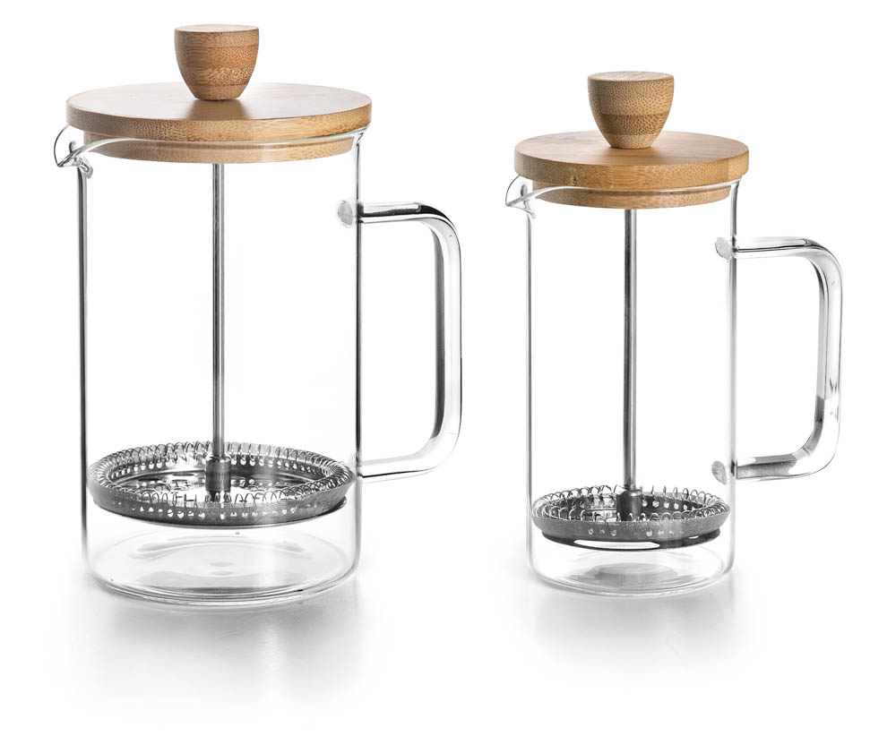 CAFETERA EMBOLO MADERA 800ML