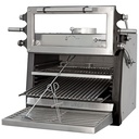 Horno-BBQ brasa, GN 1/1 (60 Kg/h)- Puerta elevable/Acero inoxidable