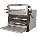 Horno-BBQ brasa, GN 1/1 + GN2/4 (75 Kg/h)- Puerta elevable/Acero inoxidable