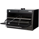 Horno-BBQ brasa, GN 2/1 + GN1/1 (120 Kg/h)/Negro