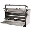 Horno-BBQ brasa, GN 2/1 + GN1/1 (120 Kg/h)- Puerta elevable/Acero inoxidable
