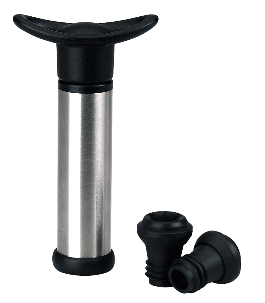 [63033] BOMBA MANUAL VACIO CON 2 TAPONES VINO