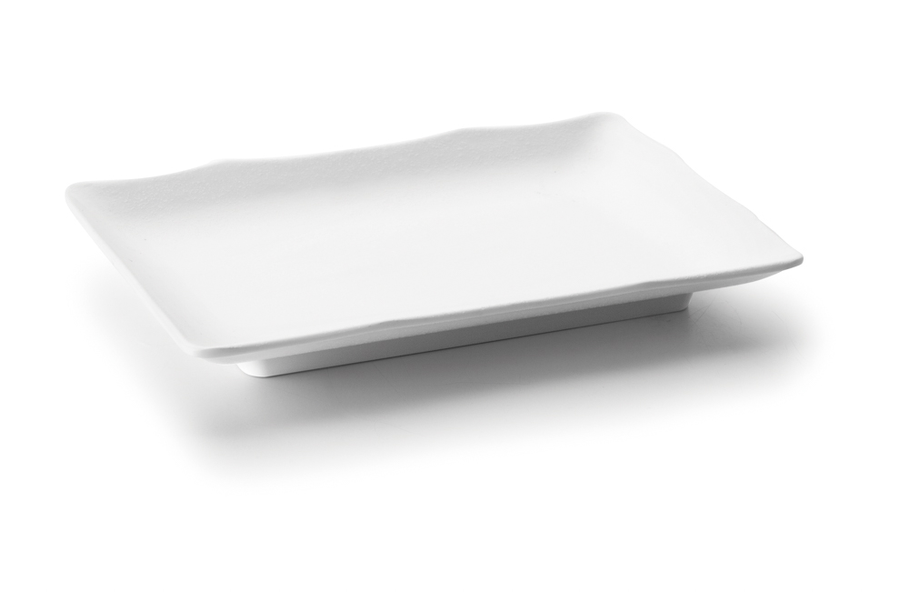FUENTE RECTANG.MELAMINA WHITE 25X17X3 CM