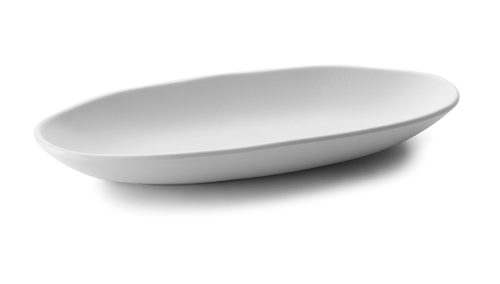 FUENTE RECTANG.MELAMINA WHITE 32X14X4 CM