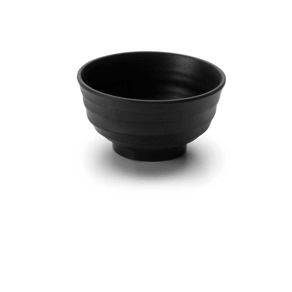 BOL REDONDO MELAMINA BLACK D.14X7.5 CM