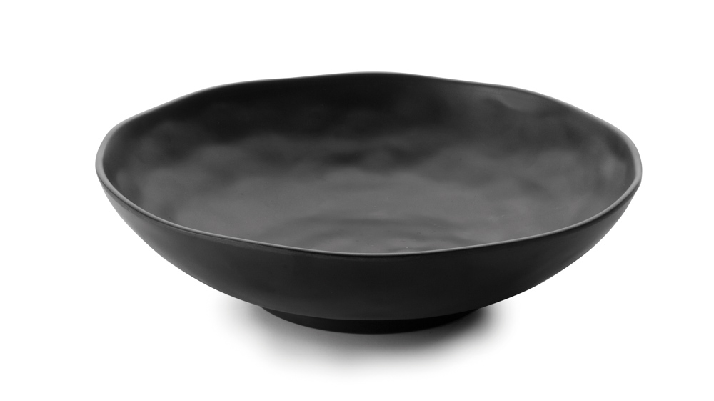 FUENTE REDONDA MELAMINA BLACK D.31X8 CM