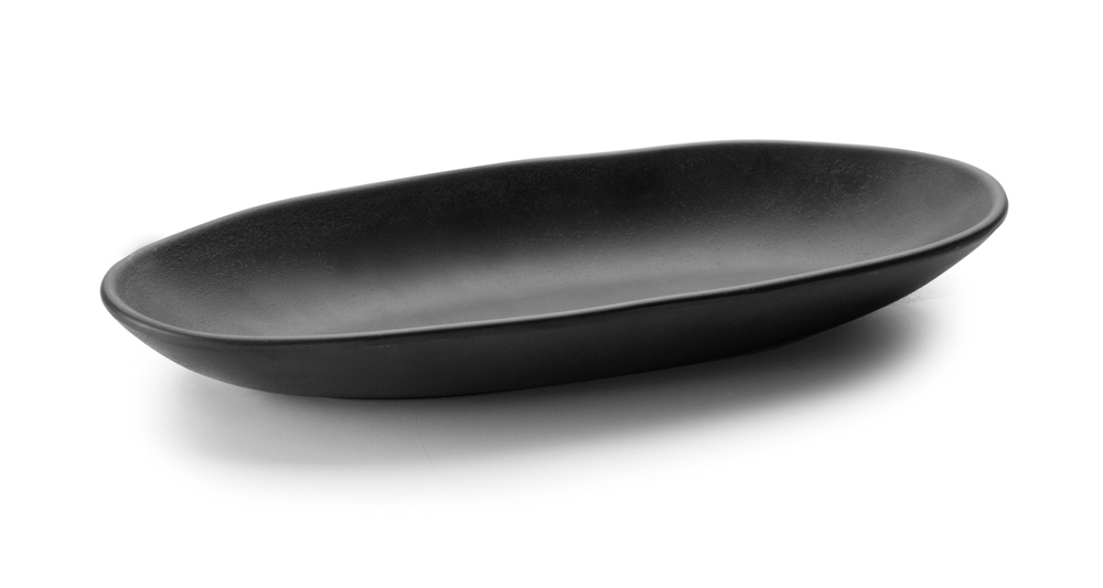FUENTE RECTANG.MELAMINA BLACK 32X14X4 CM