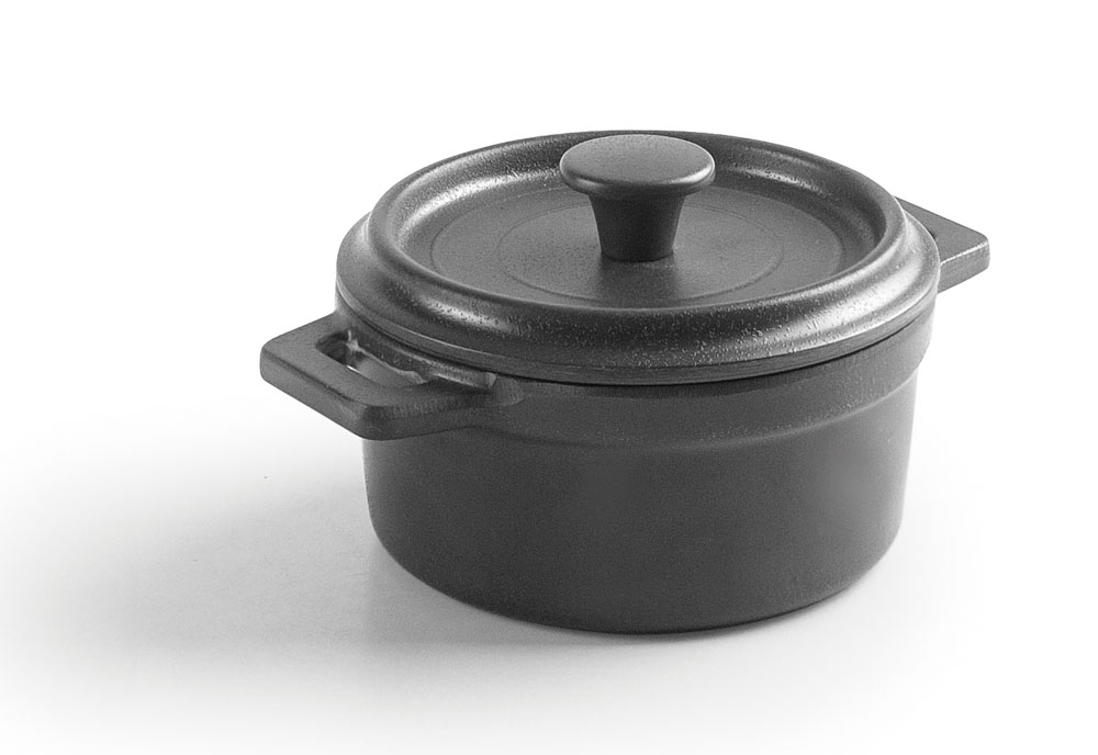 MINI-COCOTE MELAMINA D10CM C/TAPA GREY