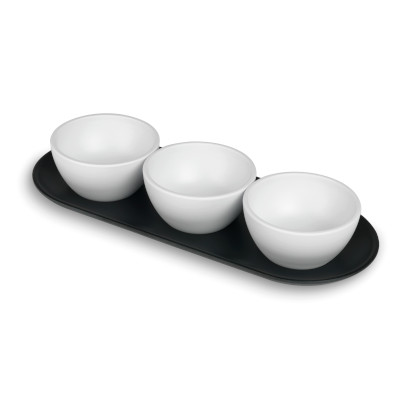 BANDEJA 3 BOLS BLACK & WHITE