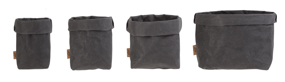 PANERA PAPEL LAVABLE NEGRO 15X15X25 CM