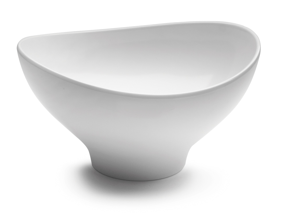 BOL OVAL MELAMINA WHITE 29X26X14