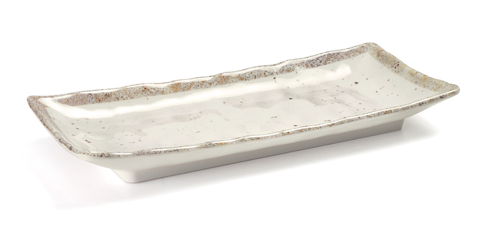 [63834] FUENTE RECT MELA "EARTH" 30.8X21.6X3.5CM