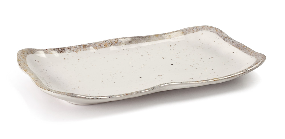 BANDEJA RECTAN "EARTH" MELAM 29X17.5X3CM