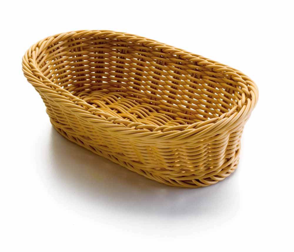 CESTA DE PAN OVAL MARRON 19X14X8