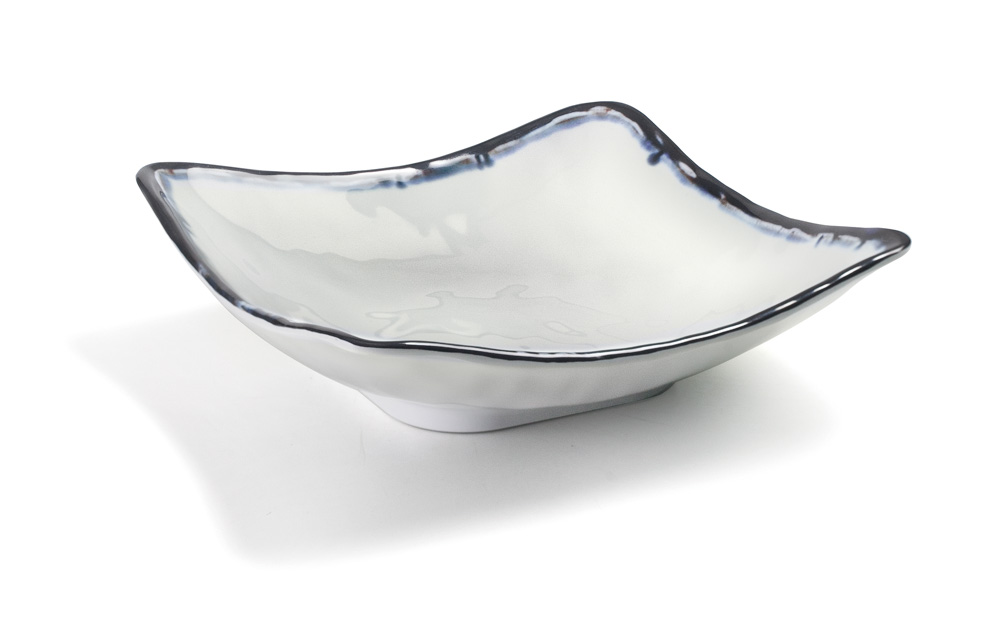 FUENTE CUADRAD "SEA" MELAMINA 12.4X5CM