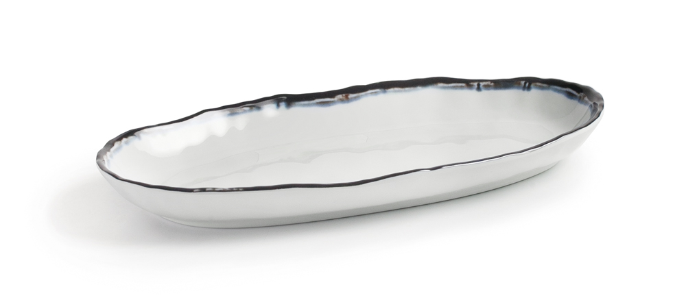 FUENTE OVAL "SEA" MELAMINA 25.4X13X2.9CM