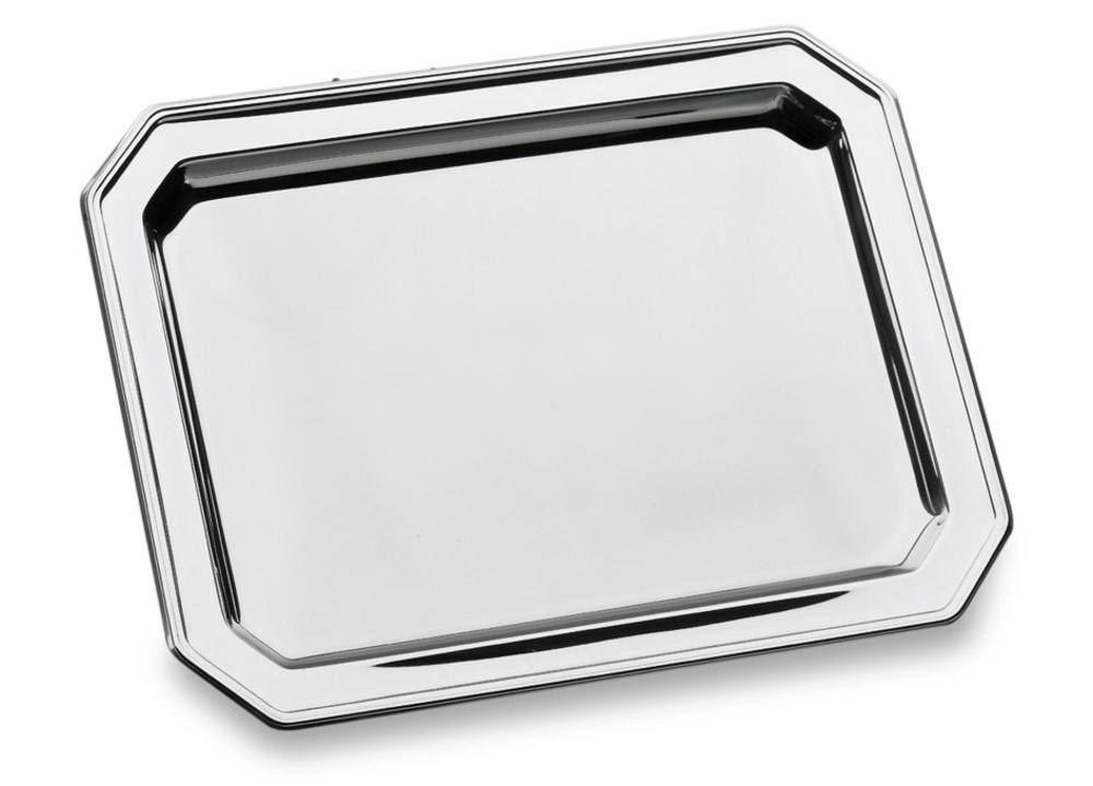 BANDEJA OCTOGONAL INOX.18/10 46X36