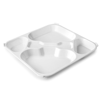 [66952] BANDEJA AUTOS. PC BPA-FREE 33X33 BLANCA
