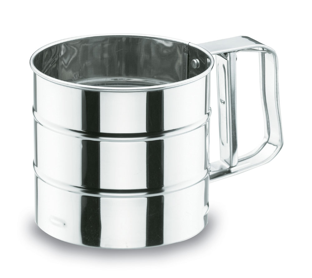 CRIBADOR DE HARINA INOX D.12 CM 500 GR