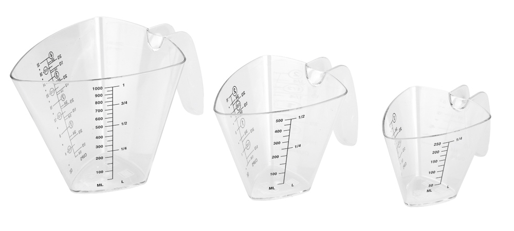 JGO.3JARRAS MEDID.TRIANG.250-500-1000ML.