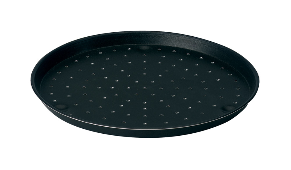 MOLDE PIZZA ALUM. C/ORIFICIOS 28 CMS,